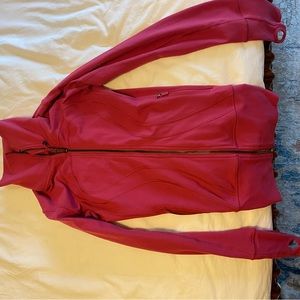 hot pink lulu define jacket with collar